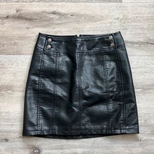 FREE PEOPLE Vegan Leather Skirt